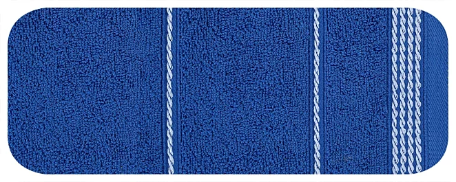 Ręcznik kąpielowy 50x90 cm bawełniany kolor granatowy ze stębnowaną bordiurą 500 g/m2 MIRA Eurofirany