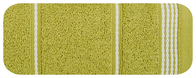 Ręcznik kąpielowy 50x90 cm bawełniany kolor oliwkowy ze stębnowaną bordiurą 500 g/m2 MIRA Eurofirany