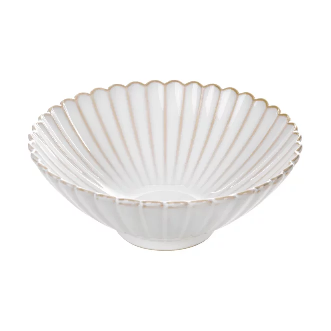 Miska ceramiczna dekoracyjna kremowo-beżowa zdobiona przecieranym wzorem średnica 24x8 cm cm AVRIL Eurofirany