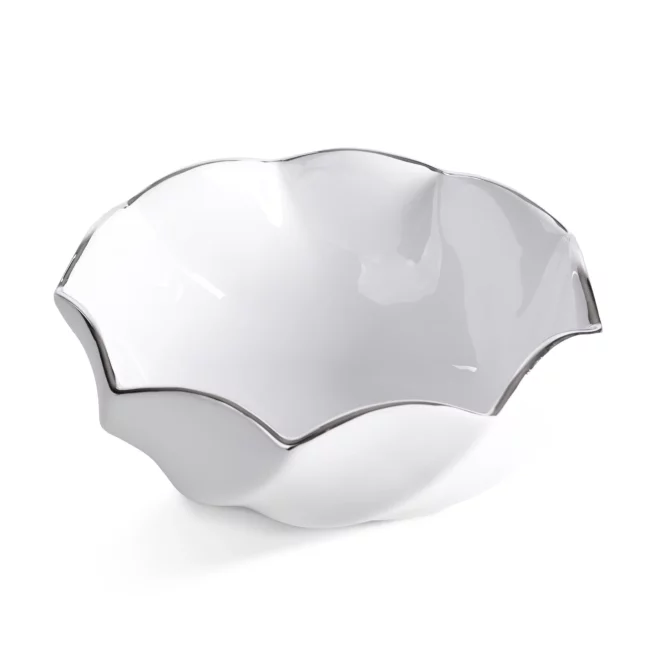 Misa dekoracyjna biało, srebrna 20x9 cm MELIA Eurofirany