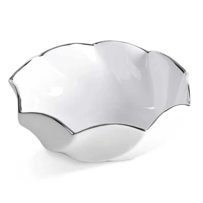 Misa dekoracyjna biało, srebrna 25x10 cm MELIA Eurofirany