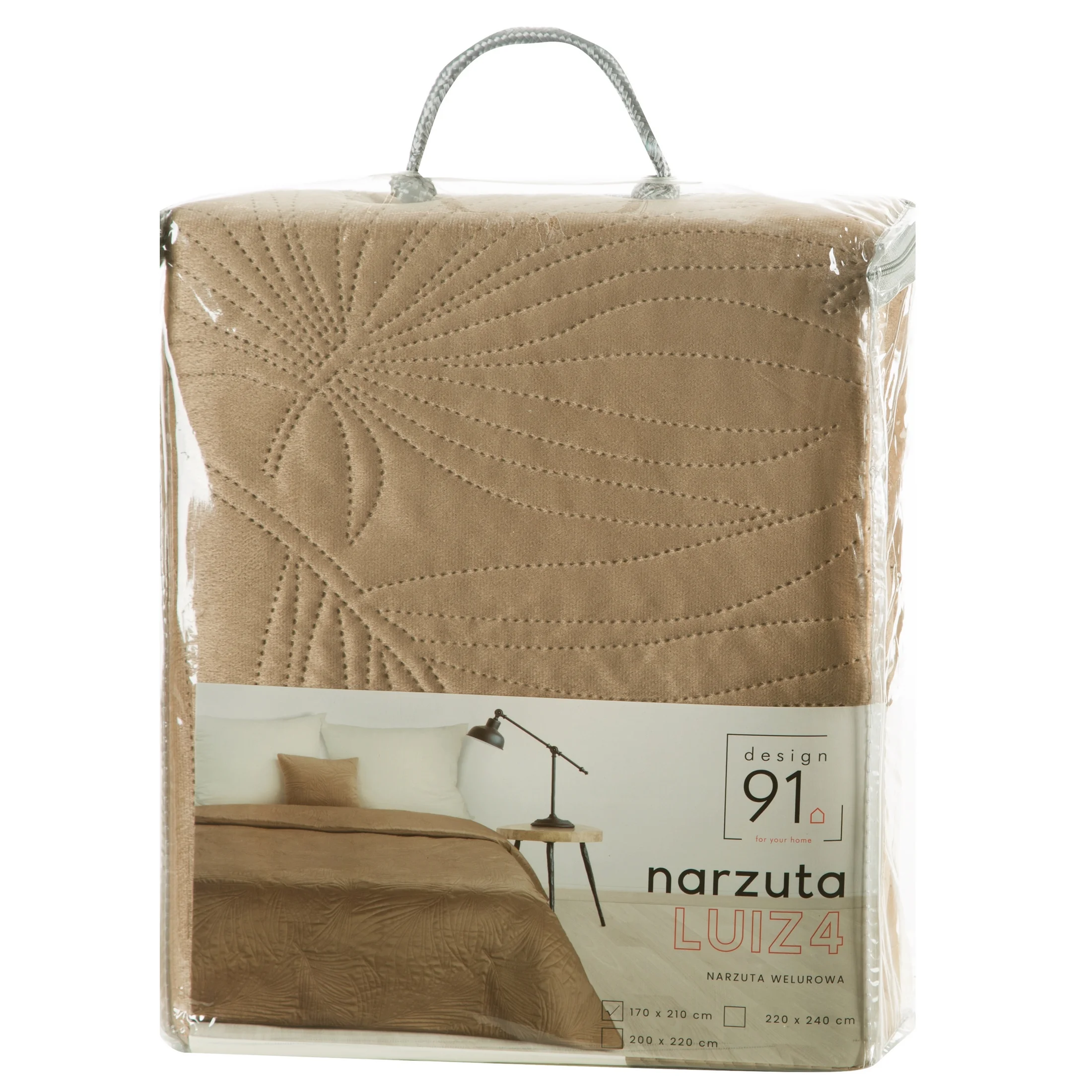 Narzuta LUIZ 4 pikowana metodą hot press z welwetu Design 91