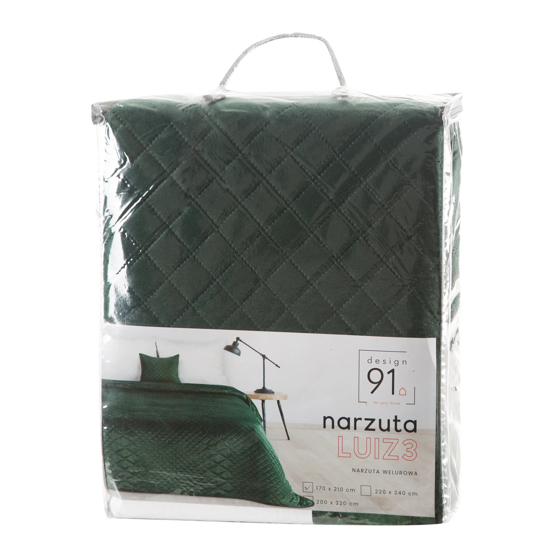 Narzuta LUIZ 3 pikowana metodą hot press z welwetu Design 91