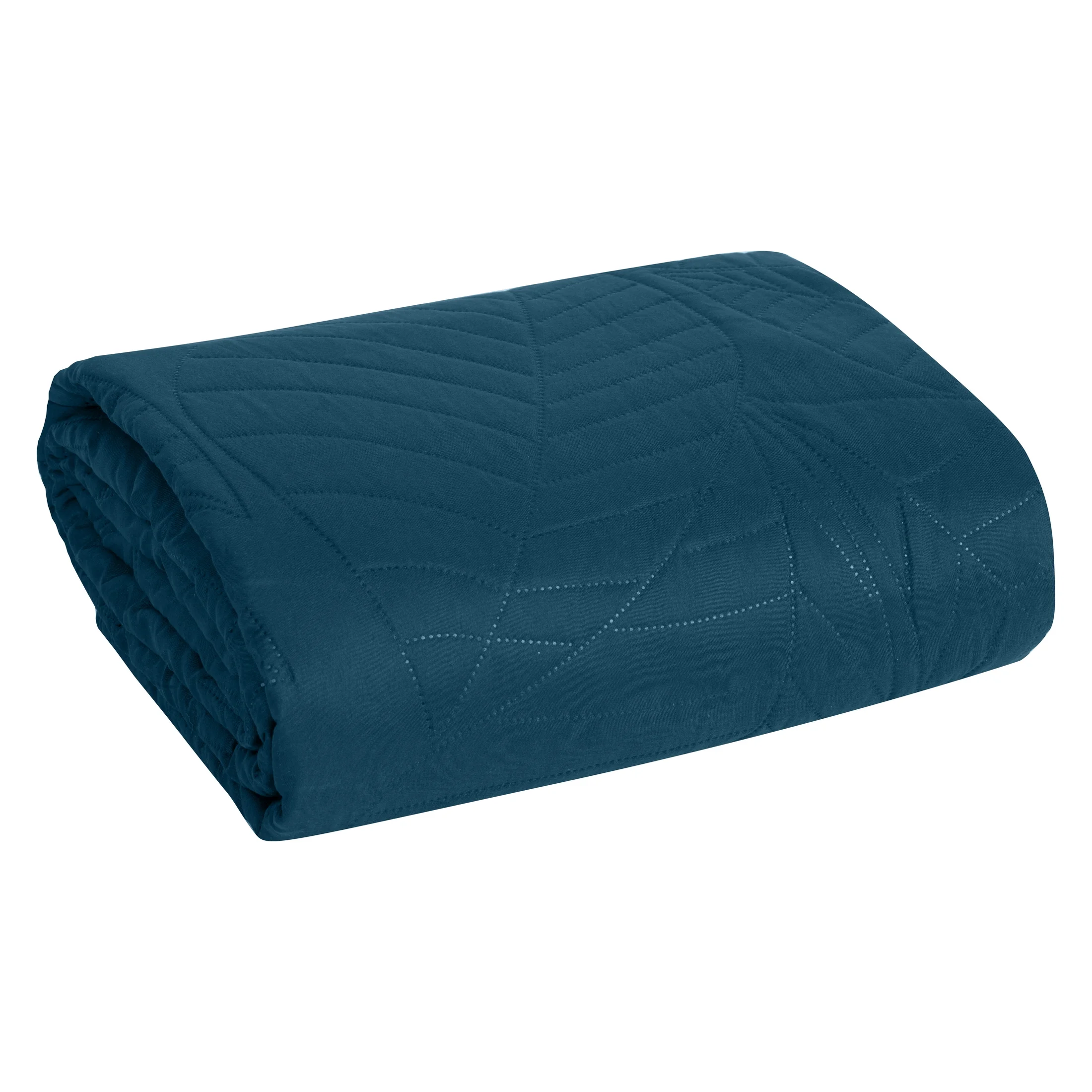Narzuta granat 170x210 cm z motywem liści wytłaczanym techniką hot press BONI 6 DESIGN 91 Eurofirany