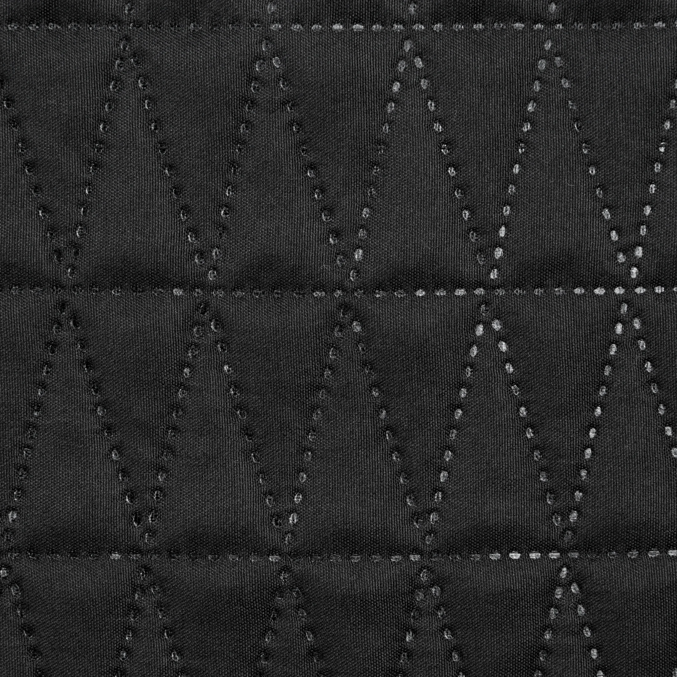 Narzuta na fotel czarna 70x160 cm pikowana metodą hot press w geometryczny wzór BONI 3 Eurofirany