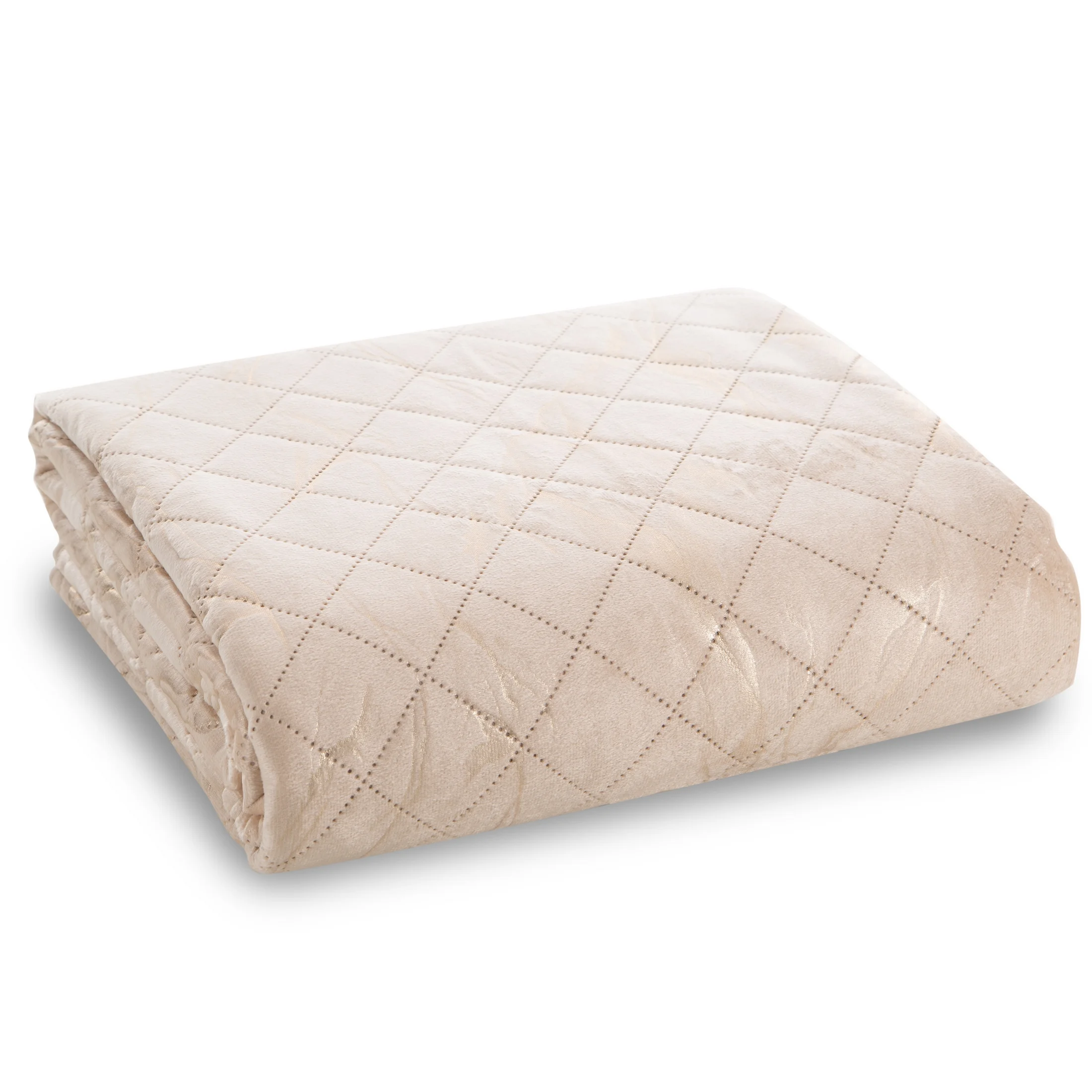 Narzuta welwetowa beżowo, złota 200x220 cm z welwetu zdobiona wzorem marmuru LUIZ 6 DESIGN 91 Eurofirany