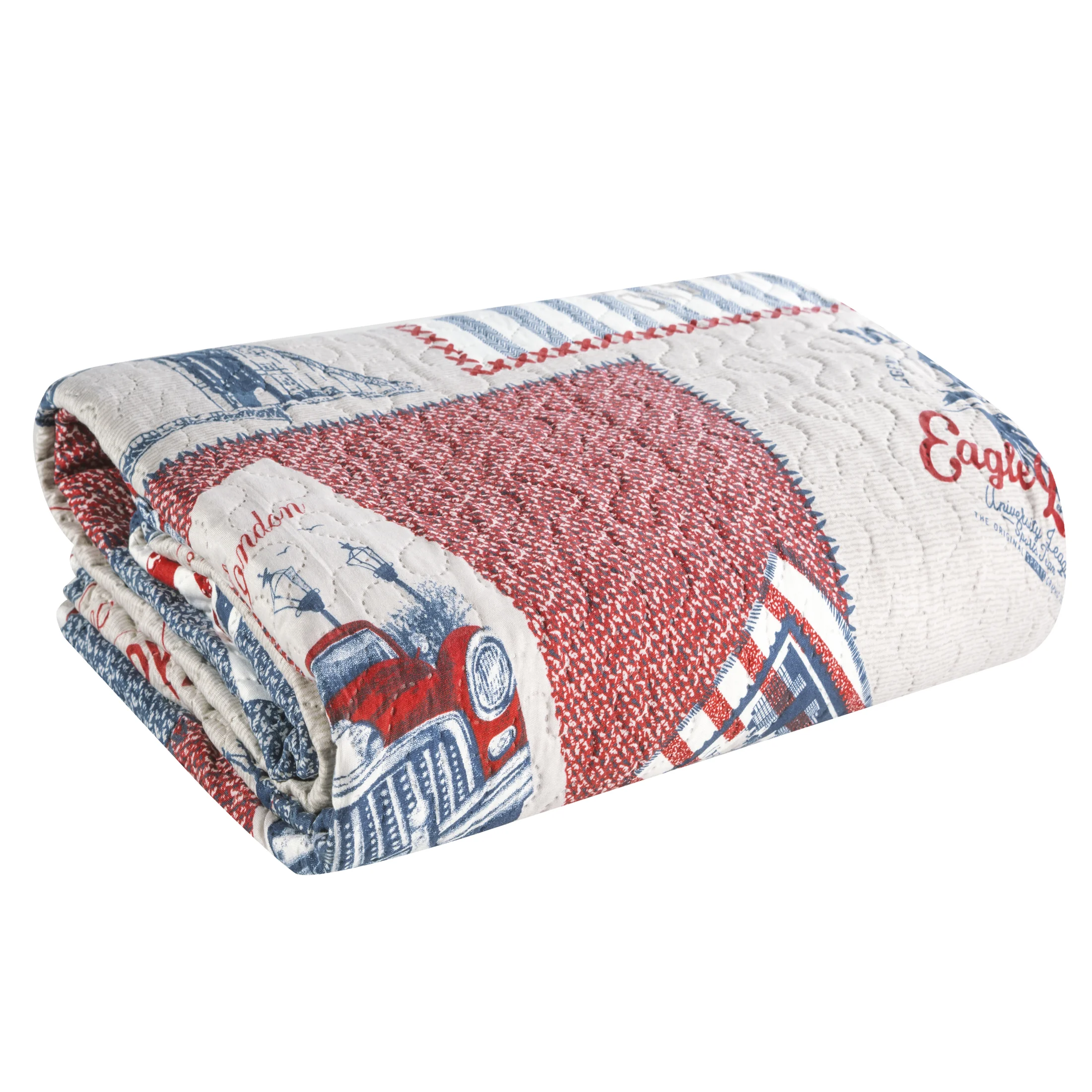 Narzuta wzór młodzieżowy patchwork Eurofirany