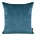 Poszewka na poduszkę 45x45 cm welwetowa, dwustronna i imitacji lnu z wypustką na brzegach niebiesko, jasnoszara VELVET 57 EUROFIRANY PREMIUM