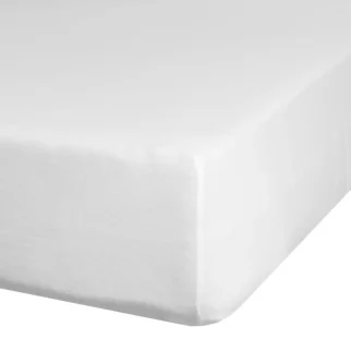 Prześcieradło gładkie z gumką 220x200 cm z satyny bawełnianej kolor biały 125 g/m2 NOVA 3 Eurofirany