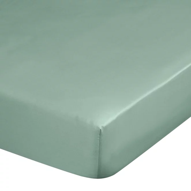 Prześcieradło gładkie z gumką 220x200 cm z satyny bawełnianej kolor miętowy 125 g/m2 NOVA 3 Eurofirany
