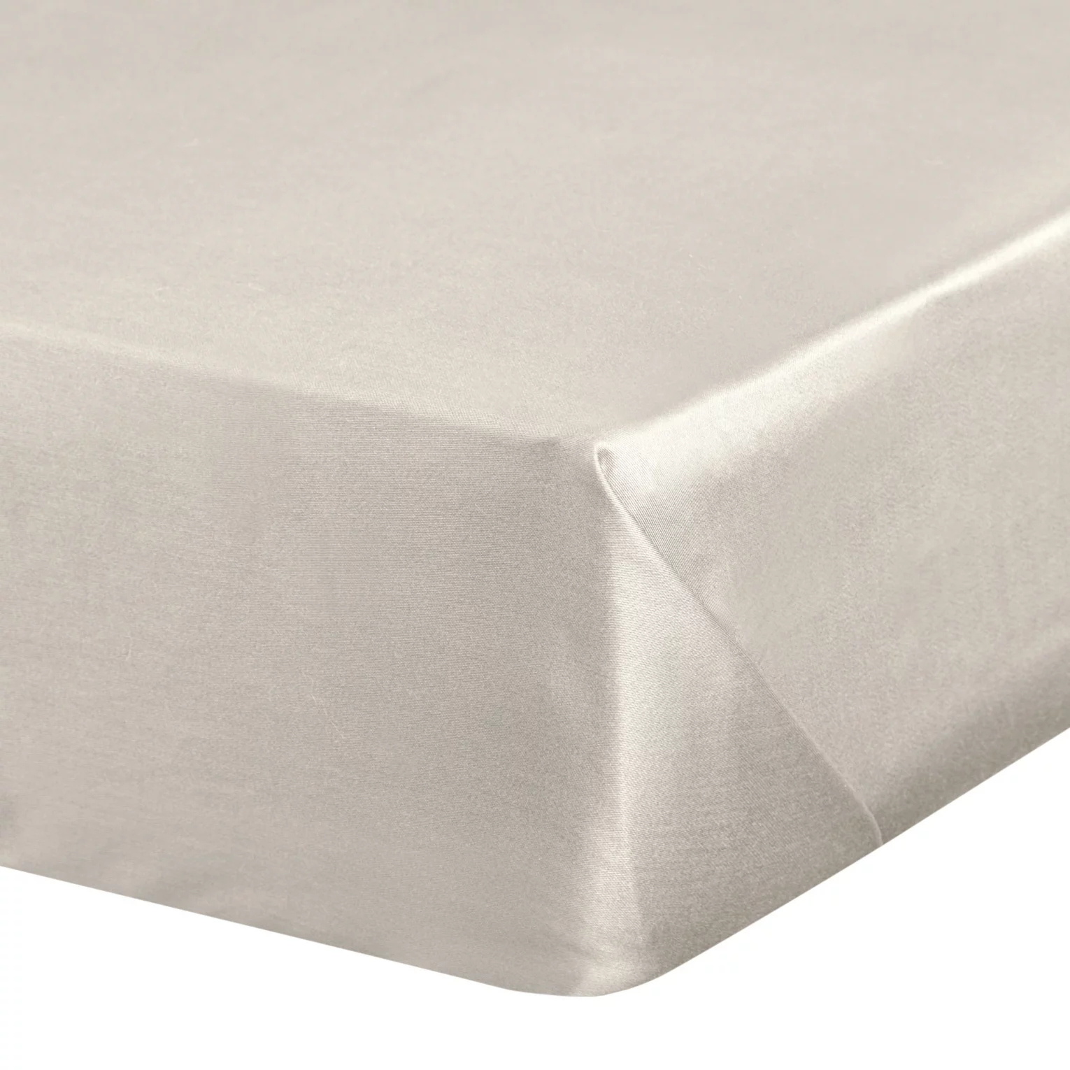 Prześcieradło gładkie bez gumki 220x210 cm z satyny bawełnianej kolor beżowy 125 g/m2 NOVA Eurofirany