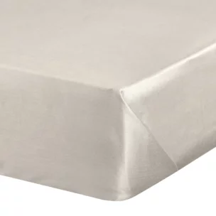 Prześcieradło gładkie bez gumki 220x210 cm z satyny bawełnianej kolor beżowy 125 g/m2 NOVA Eurofirany