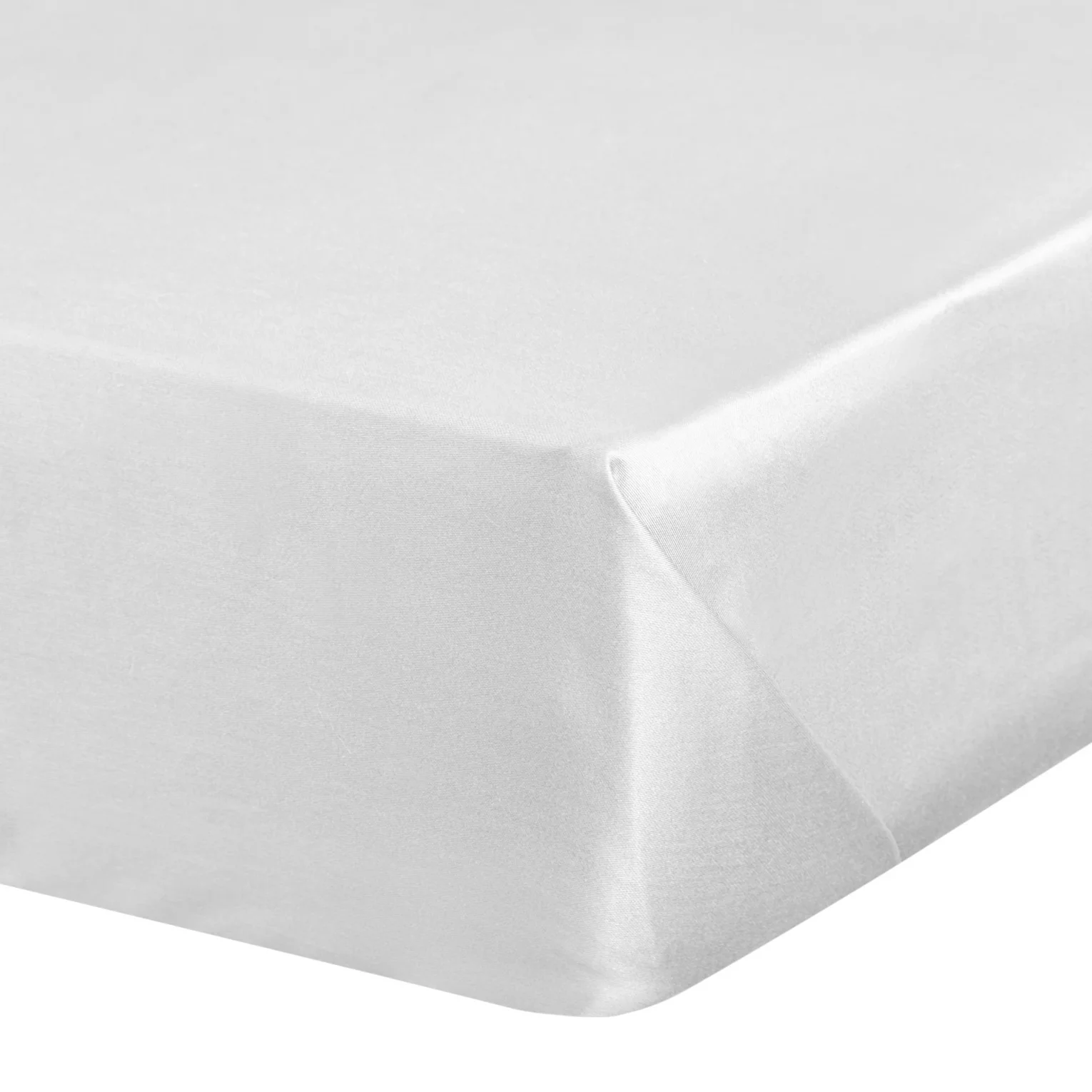 Prześcieradło gładkie bez gumki 160x210 cm z satyny bawełnianej kolor biały 125 g/m2 NOVA Eurofirany