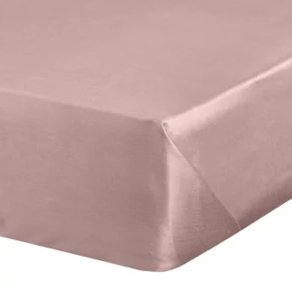 Prześcieradło gładkie bez gumki 220x210 cm z satyny bawełnianej kolor pudrowy róż 125 g/m2 NOVA Eurofirany