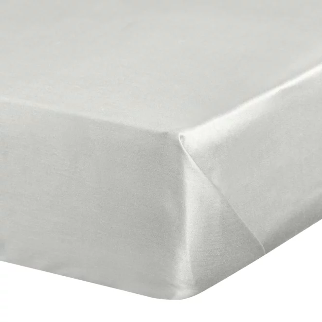 Prześcieradło gładkie bez gumki 160x210 cm z satyny bawełnianej kolor jasnoszary 125 g/m2 NOVA Eurofirany