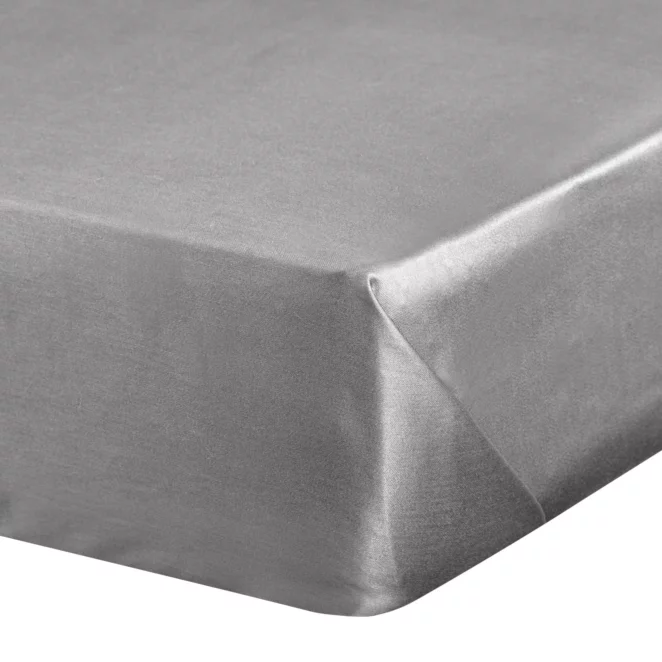 Prześcieradło gładkie bez gumki 160x210 cm z satyny bawełnianej kolor stalowy 125 g/m2 NOVA Eurofirany