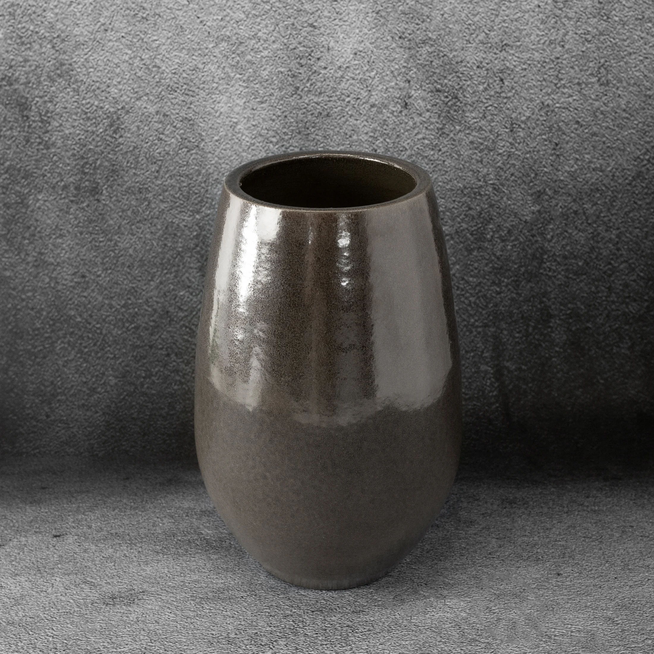 Wazon ceramiczny NYLA ciemnobrązowy 19x28 cm Eurofirany