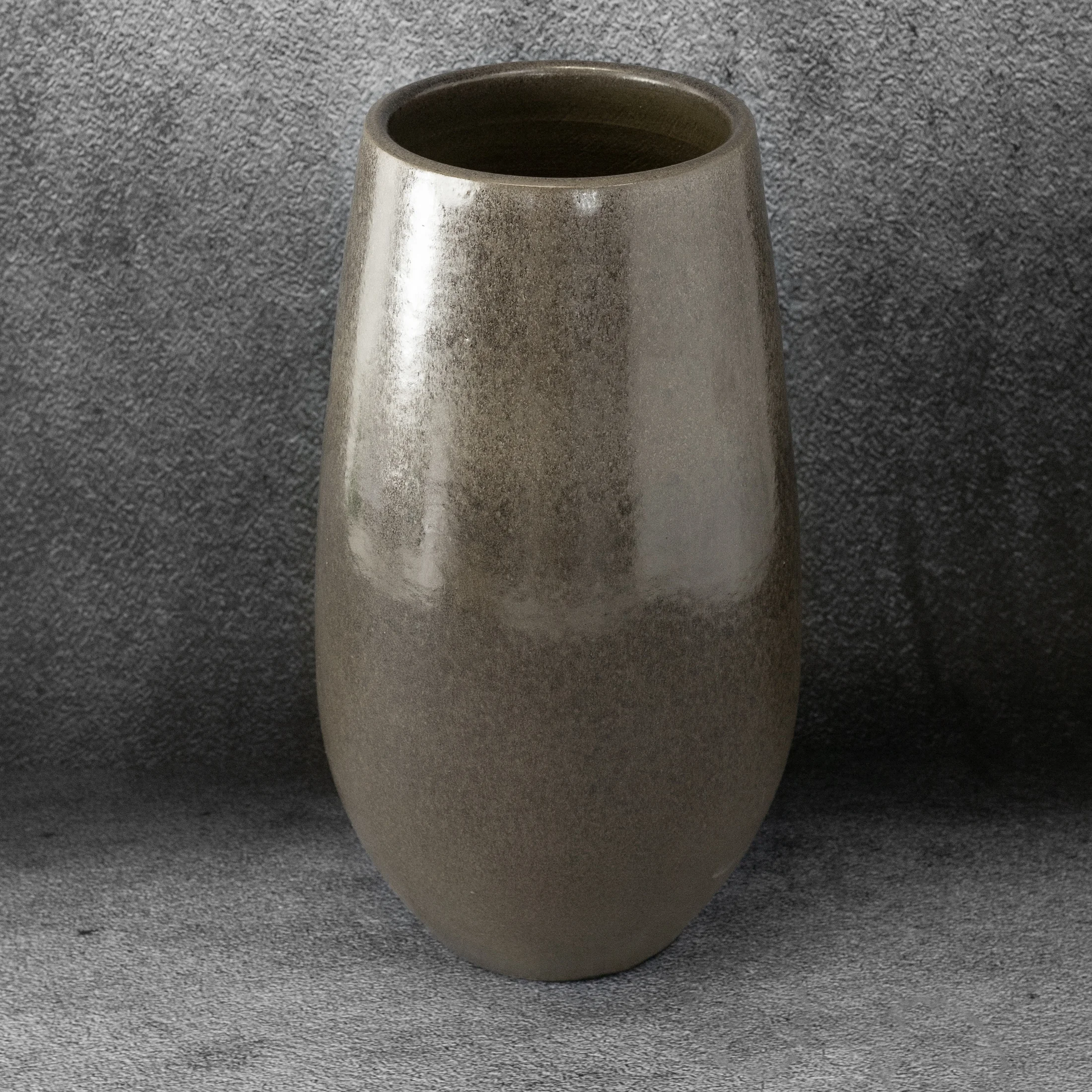 Wazon ceramiczny NYLA ciemnobrązowy 19x33 cm Eurofirany
