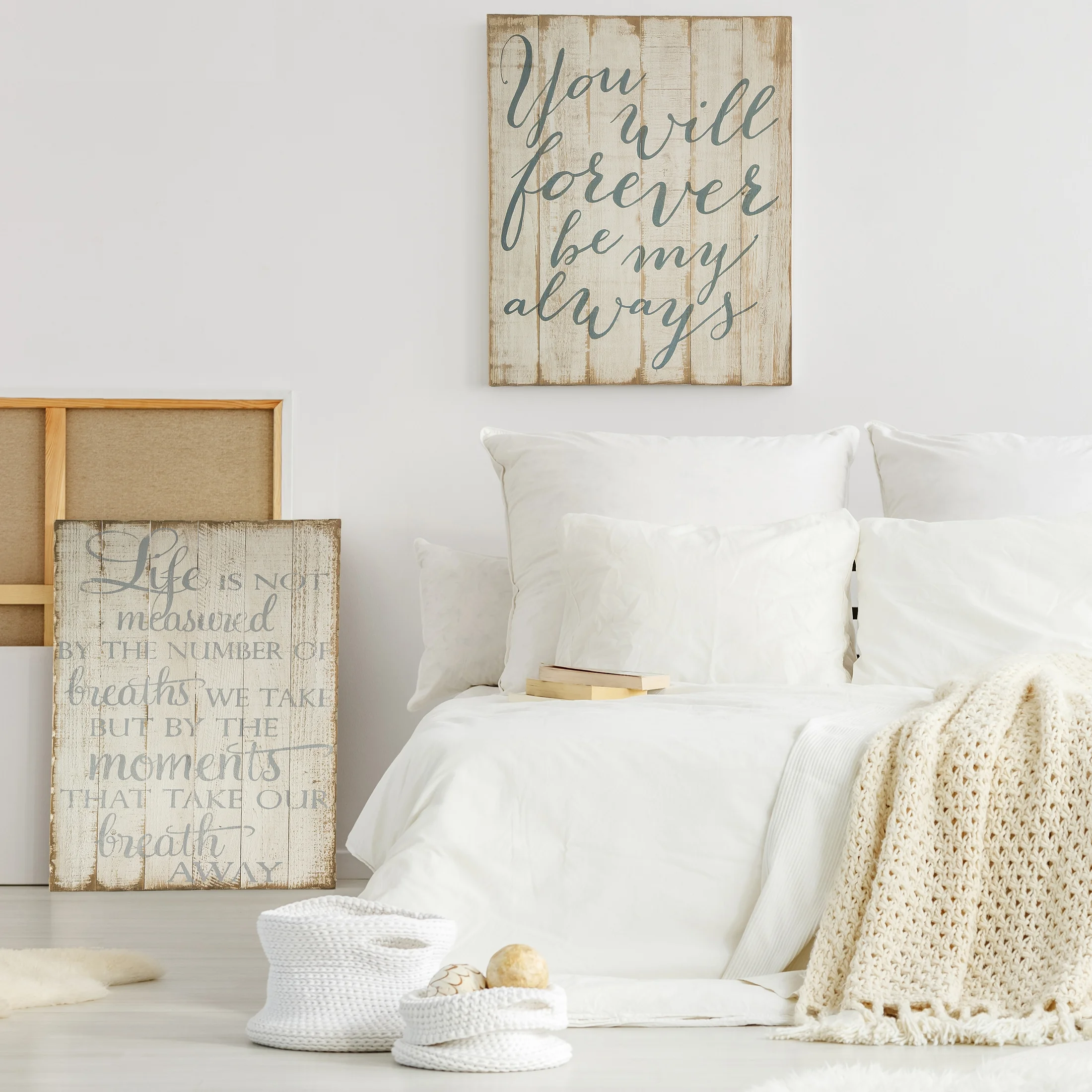 Obraz napisy list vintage 45 x 76 x 2 cm