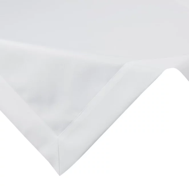 Obrus na stół 85x85 cm biały zdobiony kantą - LUCY - Eurofirany