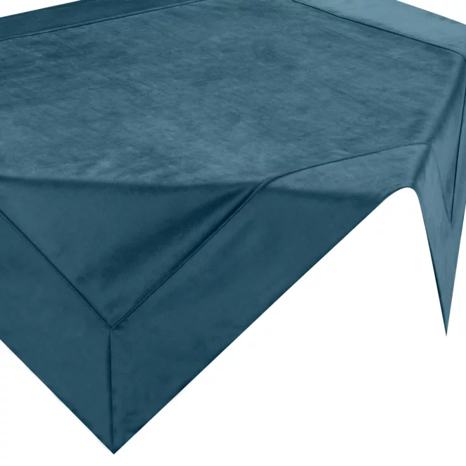 Bieżnik na stół 85x85 cm granatowy welwetowy VELVET z ozdobną listwą