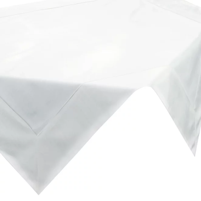 Bieżnik na stół 85x85 cm biały welwetowy VELVET z ozdobną listwą