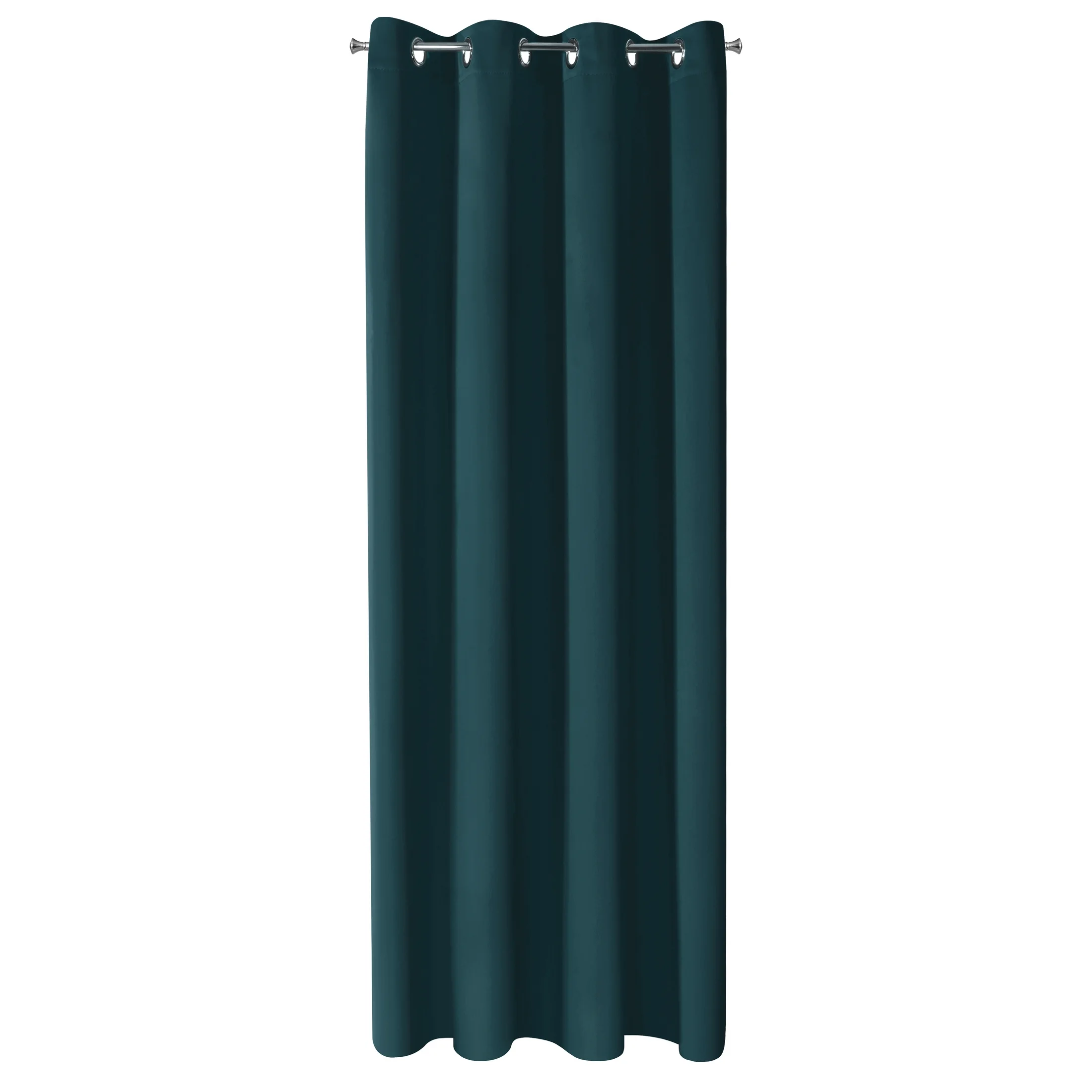Zasłona ciemnoturkusowa z gładkiej tkaniny zaciemniająca typu blackout 135x250 cm przelotka PARISA DESIGN 91 Eurofirany