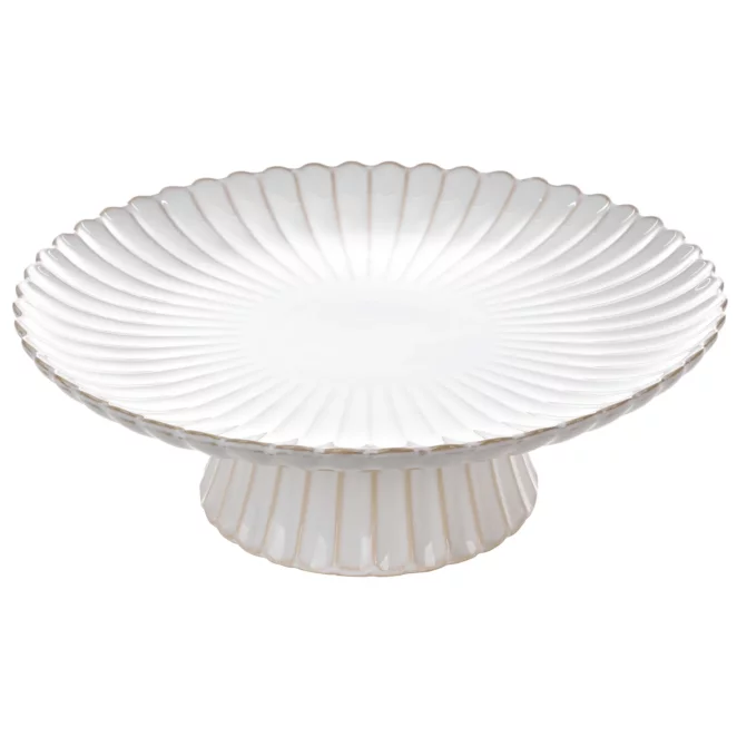 Patera ceramiczna dekoracyjna kremowo-beżowa z przecieranym wzorem w stylu eko średnica 34x11 cm AVRIL Eurofirany
