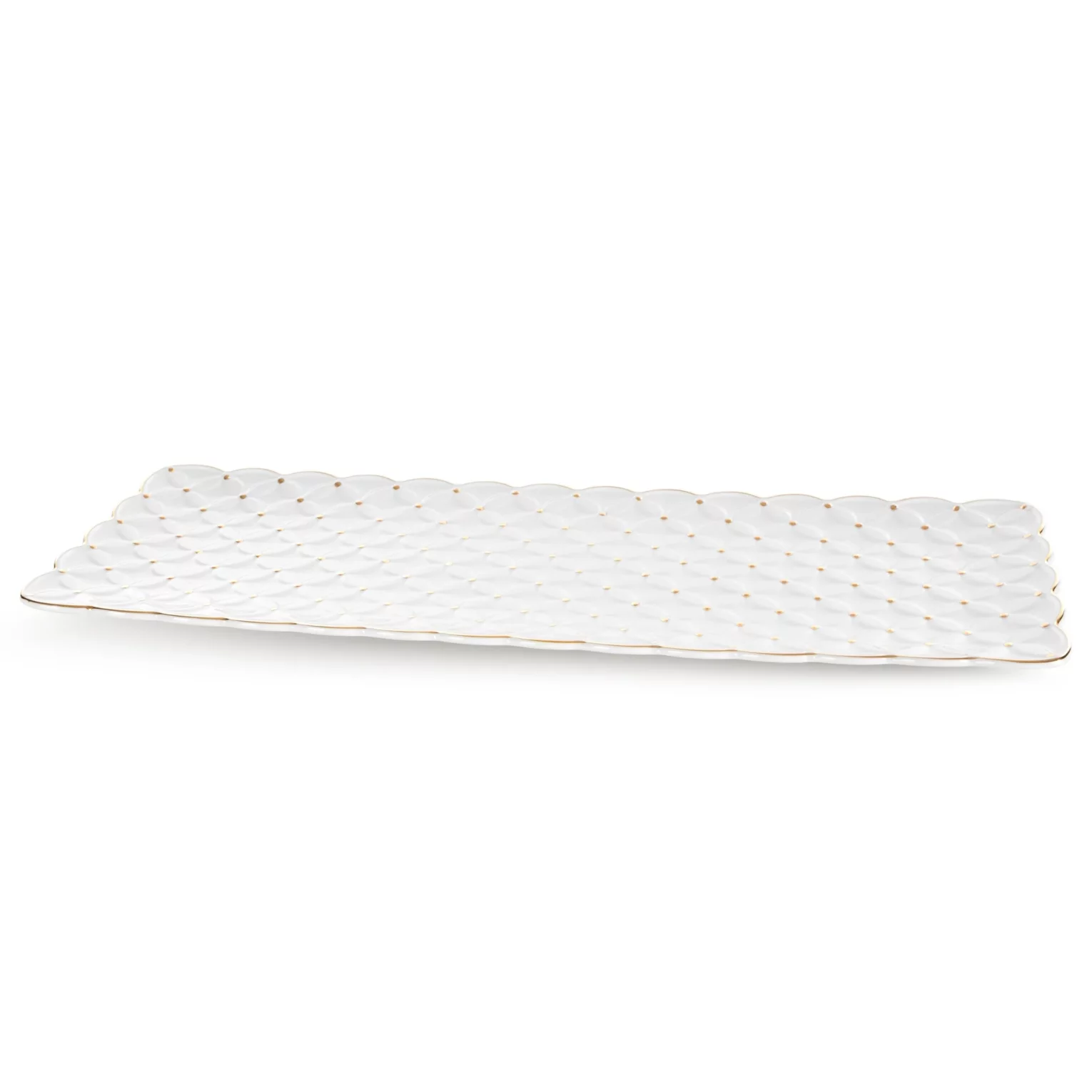 Patera ceramiczna dekoracyjna kremowo-złota 40x15x2 cm BELIA Eurofirany