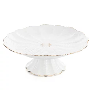 Patera ceramiczna dekoracyjna kremowo-złota średnica 28x11 cm GAIA Eurofirany