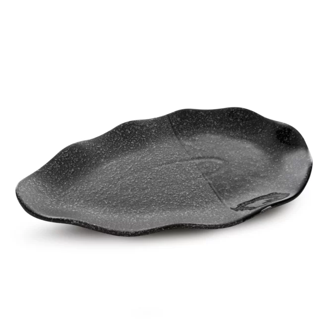 Patera ceramiczna dekoracyjna stalowa 31x20x4 cm MANDI Eurofirany