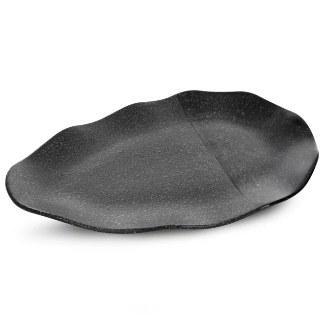 Patera ceramiczna dekoracyjna stalowa 41x26x4 cm MANDI Eurofirany