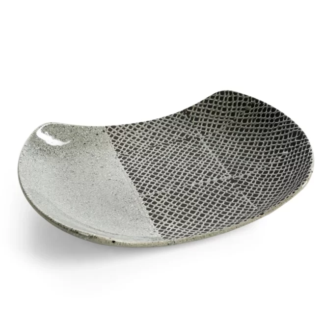 Patera dekoracyjna stalowa w nowoczesnej stylistyce 32x23x5 cm NORI Eurofirany