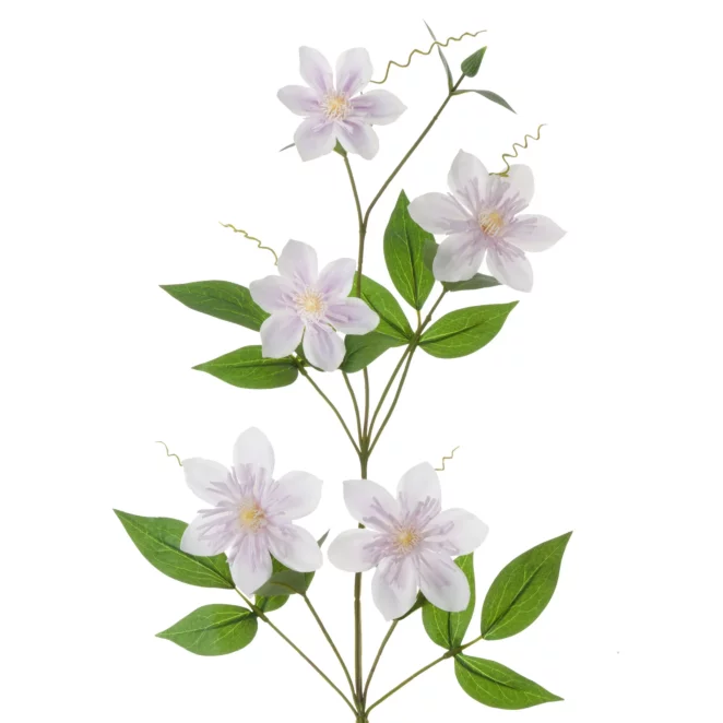Kwiat sztuczny biało, jasnofioletowy 85 cm