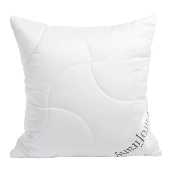 Poduszka 40 x 40 cm biała z wypełnieniem z lekkich kulek z włókna poliestrowego PLATINUM Eurofirany