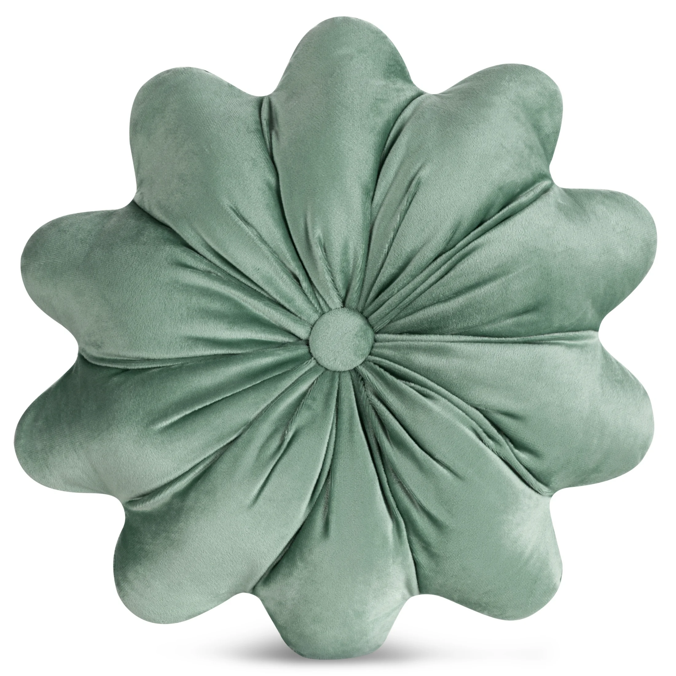 Poduszka w kształcie kwiatka o średnicy 40 cm welwetowa szałwiowa FLORES 5 Eurofirany