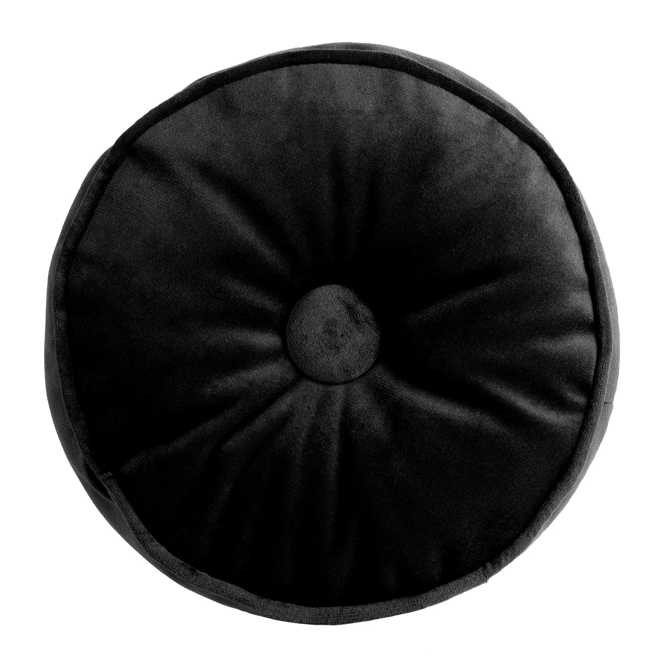 Poduszka w kształcie walca 20x45 cm welwetowa czarna VELVET 59 Eurofirany