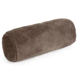 Poduszka wałek 15x45 cm beżowy z miękkiej futrzanej tkaniny  NINA Eurofirany
