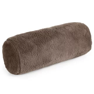 Poduszka wałek 15x45 cm beżowy z miękkiej futrzanej tkaniny NINA Eurofirany