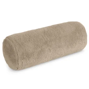 Poduszka wałek 15x45 cm jasnobeżowa z miękkiej futrzanej tkaniny  NINA Eurofirany