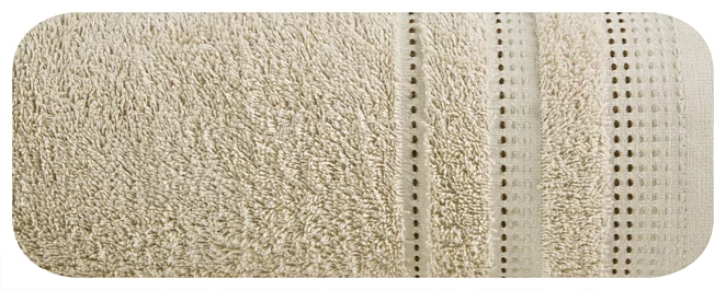 Ręcznik do rąk 30x50 cm bawełniany kolor beżowy z ozdobnym stebnowaniem 500 g/m2 POLA Eurofirany