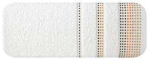 Ręcznik kąpielowy 50x90 cm bawełniany kolor kremowy z ozdobnym stębnowaniem 500 g/m2 POLA Eurofirany
