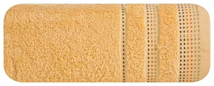 Ręcznik kąpielowy 50x90 cm bawełniany kolor jasnopomarańczowy z ozdobnym stębnowaniem 500 g/m2 POLA Eurofirany