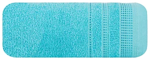 Ręcznik kąpielowy 50x90 cm bawełniany kolor niebieski z ozdobnym stębnowaniem 500 g/m2 POLA Eurofirany