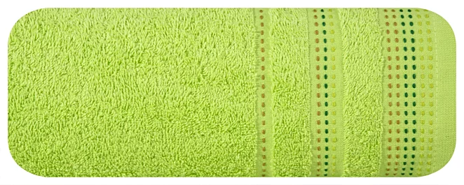 Ręcznik do rąk 30x50 cm bawełniany kolor jasnozielony z ozdobnym stębnowaniem 500 g/m2 POLA Eurofirany