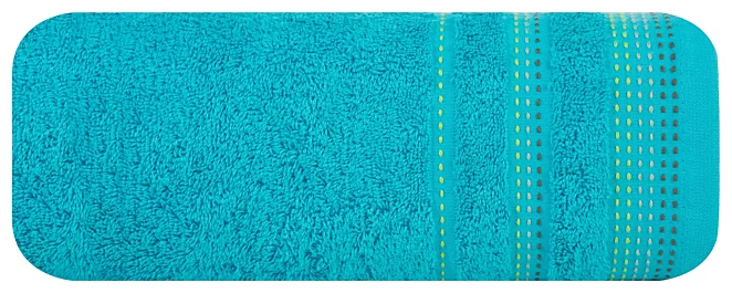 Ręcznik do rąk 30x50 cm bawełniany kolor turkusowy z ozdobnym stebnowaniem 500 g/m2 POLA Eurofirany