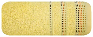 Ręcznik do rąk 30x50 cm bawełniany kolor żółty z ozdobnym stębnowaniem 500 g/m2 POLA Eurofirany
