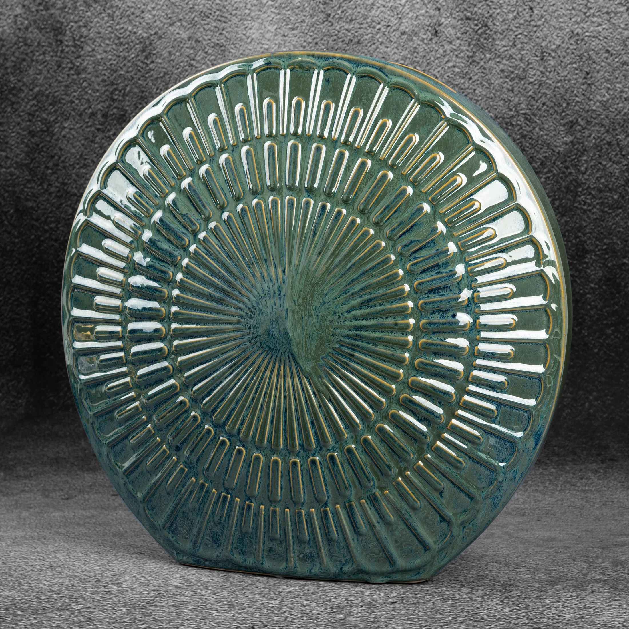 Porcelanowy wazon JADE z wytłaczanym wzorem