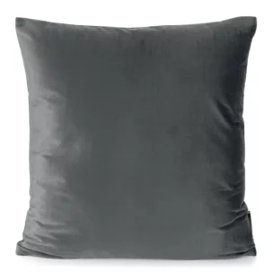 Poszewka na poduszkę 45x45 cm welwetowa stalowa ELORA EUROFIRANY PREMIUM