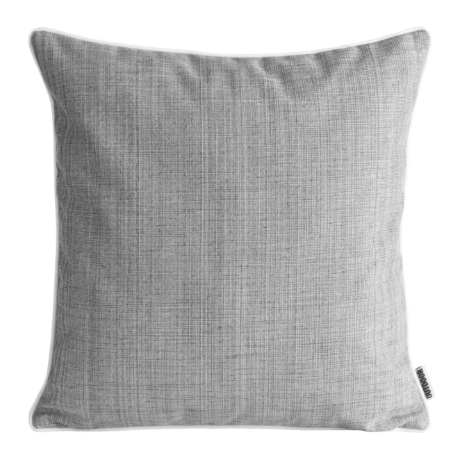 Poszewka na poduszkę 45x45 cm z gładkiej tkaniny wodoodpornej do ogrodu i na taras srebrna GARDEN 3 Eurofirany